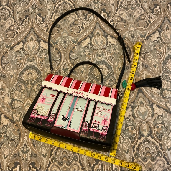 NWOT Rare Kate Spade Ma Cherrie Cafe Leather Satchel Bag - Picture 16 of 16